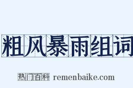 粗风暴雨组词是什么意思的图片